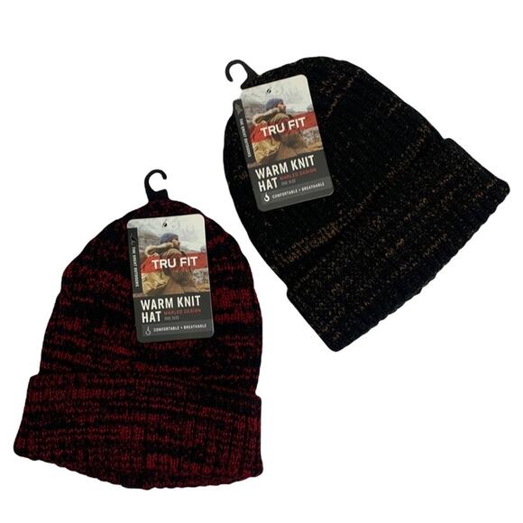The Great Outdoors Warm Marled Knit Hats Beanies New with tag Bundle of 2 - Picture 1 of 7